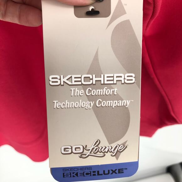 SKECHERS Women's Skechluxe Sweatshirt XXL Pink Raspberry Wine Crewneck NWT - Picture 9 of 11